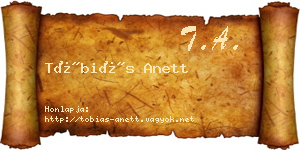 Tóbiás Anett névjegykártya